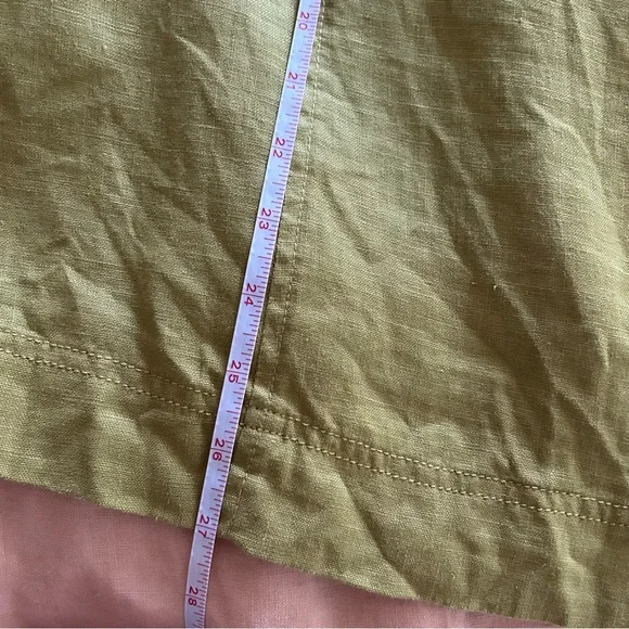 Madewell Goldie Mini Dress in 100% Linen Citrus Lime 10 - Picture 6 of 6